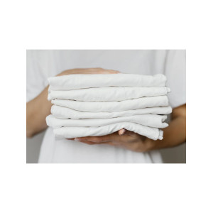 Summer King Size Flat Sheet made of 100% Cotton Percale – White, 200 Thread Count, 280×280 & 300×280 cm.
