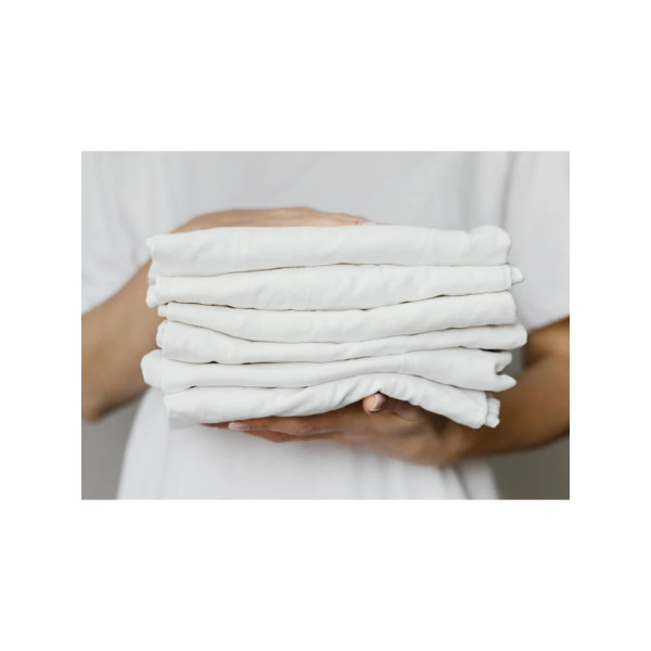 Summer King Size Flat Sheet made of 100% Cotton Percale – White, 200 Thread Count, 280×280 & 300×280 cm.