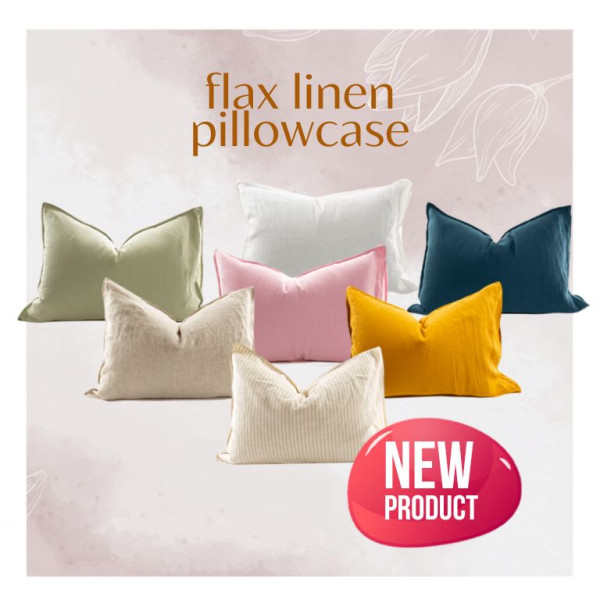 Linen pillowcase Le Boheme, 100% French washed linen, 160 gr.2, 50x70 cm, various colors